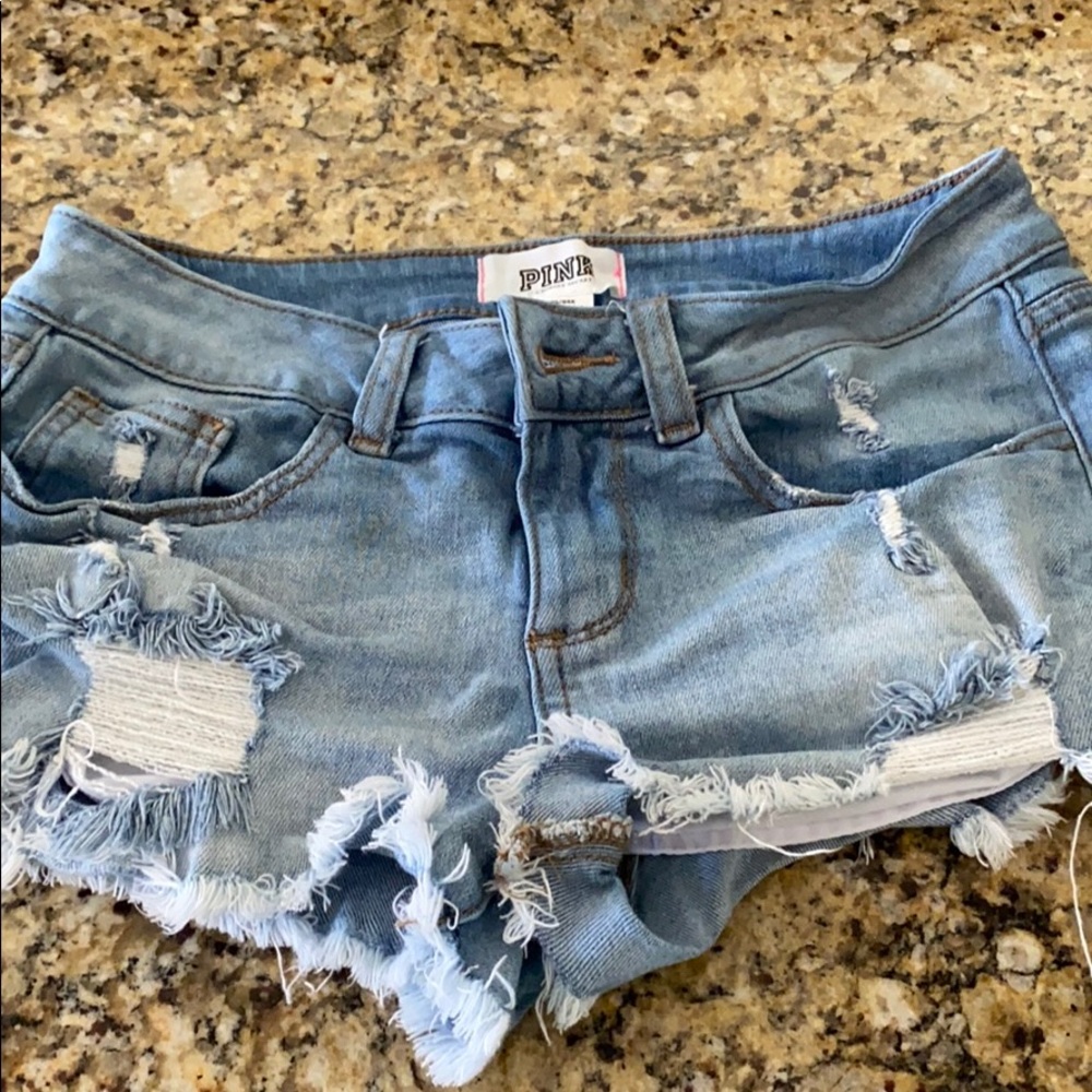 PINK Victoria’s Secret blue jean shorts